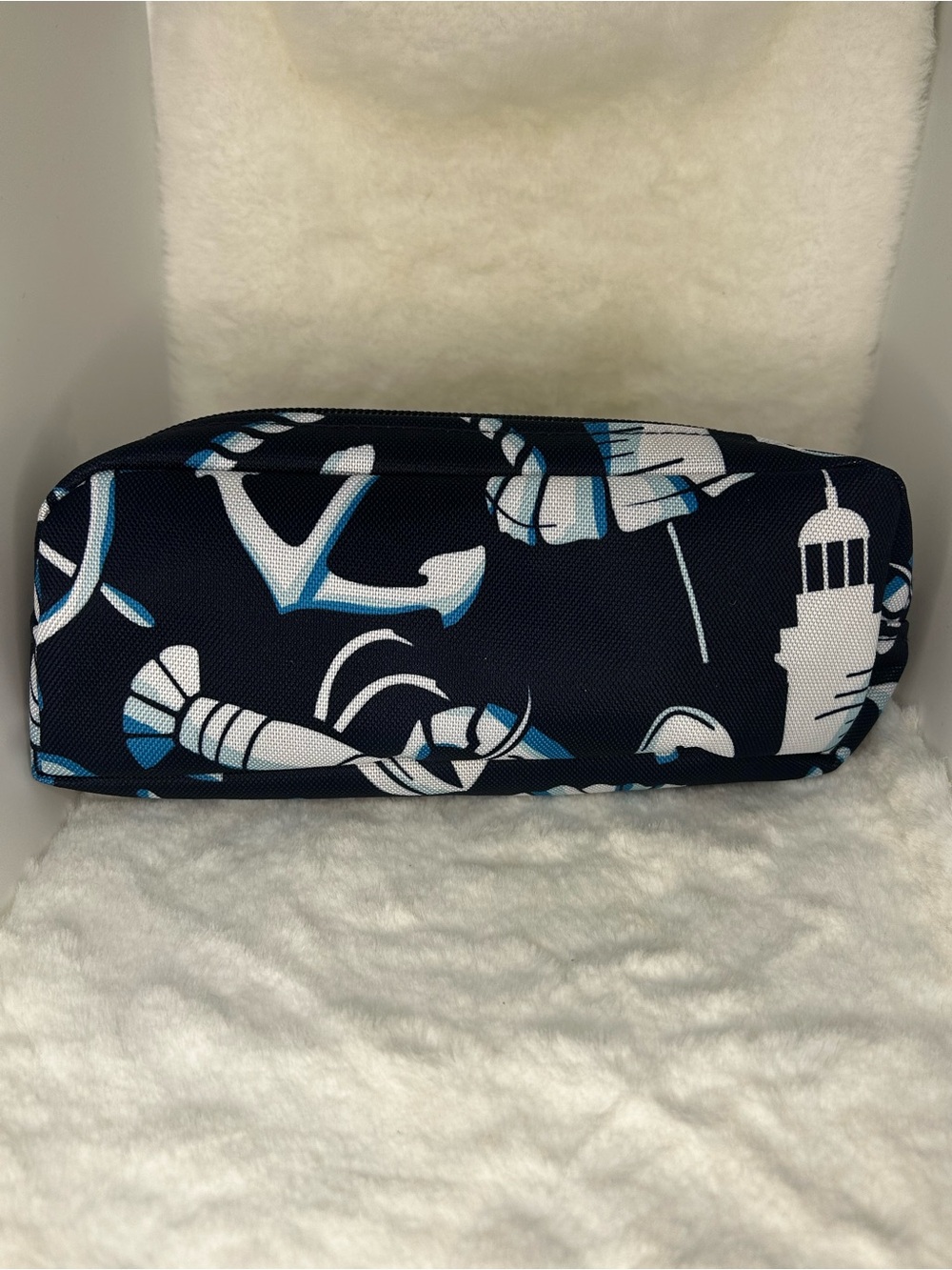 VERA BRADLEY LIGHTEN UP NAUTICAL WIPEABLE COSMETIC BAG